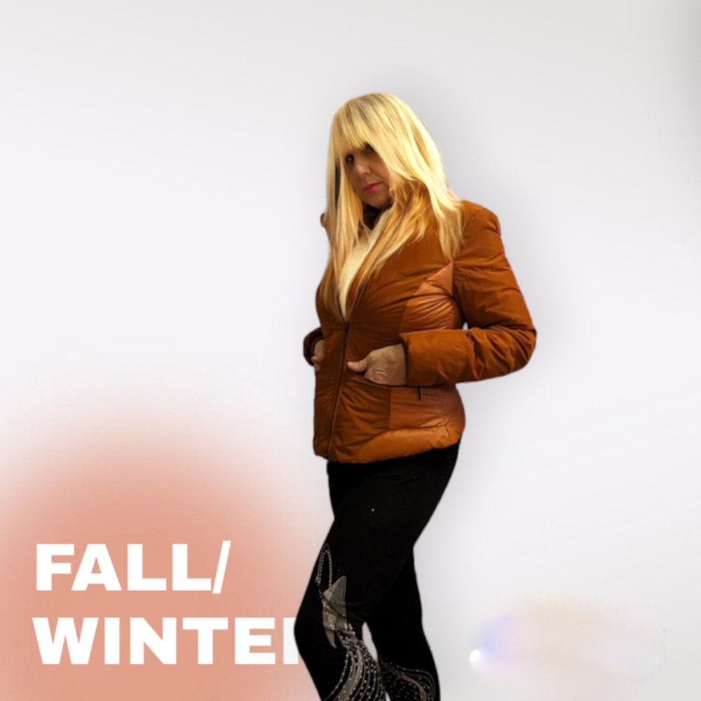 Brand Sandwich fashion cute Orange/Brown Short Puffer